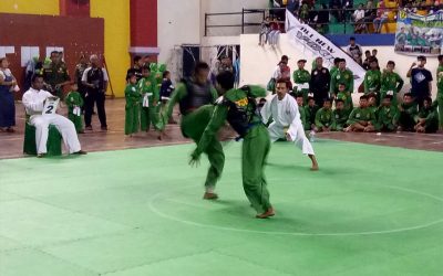 Atlet Padepokan Jokotole saat bertanding dalam kejuaran Danrem 084/Bhaskara Jaya Cup