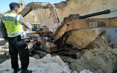 Lokasi penambangan di Desa Sumurkuning Kecamatan Kwanyar yang menewaskan Romli
